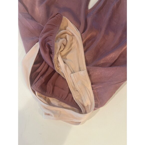 Paige Presa Halter Bodysuit Aurora Pink Shimmery Halter With Keyhole Cutout - Picture 5 of 8